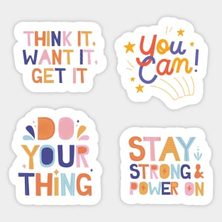 Motivational quotes pack Sticker